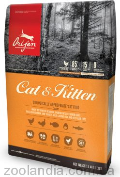 Orijen (Ориджен) Cat & Kitten корм для кошек и котят всех пород (с цыпленком)