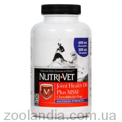 Nutri-Vet (Нутри-Вет) Joint Health DS Plus MSM Maximum Strength - Добавка с МСМ для связок и суставов собак