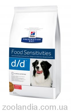 Hills (Хилс) Prescription Diet Canine d/d - лечебный корм для собак (лосось и рис)