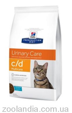 Hills ( Хилс ) PD Feline c/d Multicare Urinary Care - корм для кошек при заболеваниях мочевыводящих путей, с океанической рыбой