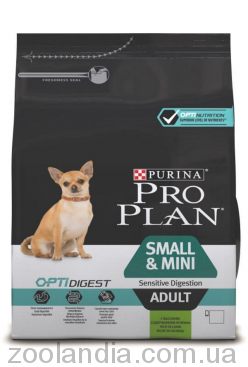 Purina Pro Plan (Про план) adult small &mini optidigest - корм для взрослых собак мини и карликовых пород с ягненком и рисом