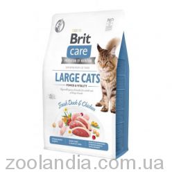 Brit Care (Брит Кеа) Grain Free Large Cats Power &Vitality - Беззерновой корм для взрослых кошек крупных пород (курица/утка)