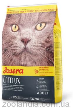Josera (Йозера) Catelux - корм для привередливых кошек для выведения шерсти, утка картофель