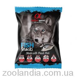 Alpha Spirit (Альфа Спіріт) Fish Snacks (риба кубики) напіввологі ласощі для собак
