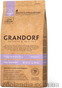 Grandorf (Грандорф) Turkey&Brown Rice Adult Mini - Сухой корм с индейкой и бурым рисом для взрослых собак малых пород