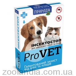 Природа - ProVet ( Провіт) ІнсектоСтоп краплі проти ектопаразитів для дорослих кішок і собак на основі фіпронілу