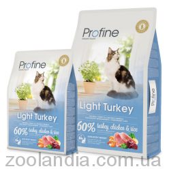 Profine (Профайн) Light - корм для кошек с избыточным весом, с индейкой