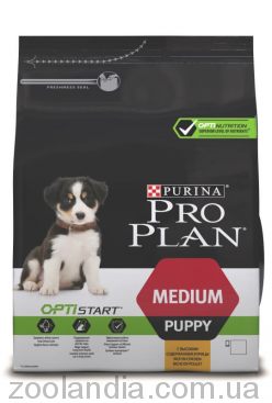 Purina Pro Plan (Про план) PUPPY MEDIUM Optistart - корм для щенков взрослых собак средних пород