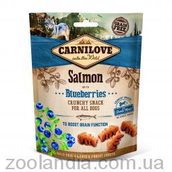 Carnilove (Карнилав) Dog Crunchy Snacks Salmon with Blueberries Ласощі для собак лосось, чорниця