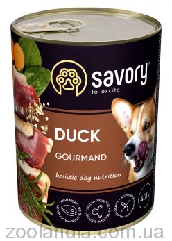 Savory (Cейвори) Dog Gourmand Duck - Консервированный корм для привередливых собак (утка)