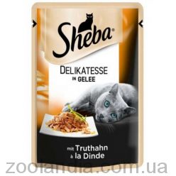 Sheba (Шеба) Delikatesse - Влажный корм с индейкой для котов в желе, пауч