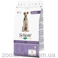 Schesir (Шезір) Dog Medium Mature - Сухий монопротеїновий корм для літніх або малоактивних собак середніх порід (курка)