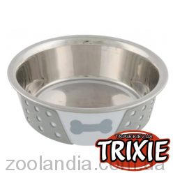 Trixie (Трикси) - Миска металлическая для собак, с силиконовым покрытием