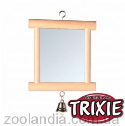 Trixie (Трикси) - Зеркало с деревянной рамкой с колокольчиком, 9 x 10 см