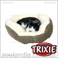 Trixie (Трикси) Yuma Bed - Круглый лежак с меха для кошек и собак мелких пород 