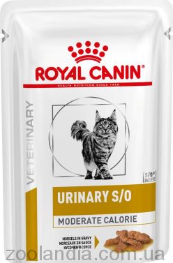 Royal Canin (Роял Канин) Urinary S/O Cat Moderate Calorie - для кошек после кастрации/стерилизации,( кусочки в соусе)