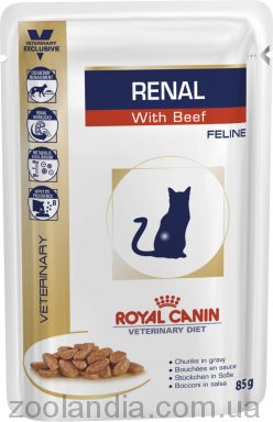 Royal Canin Renal Feline Beef консервы с говядиной почечная недостаточность