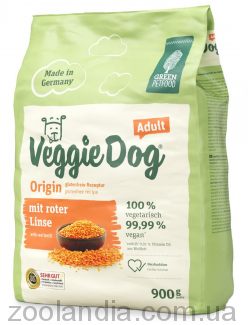 VeggieDog Origin Adult беззерновой - Вегетарианский корм для взрослых собак с красной чечевицей