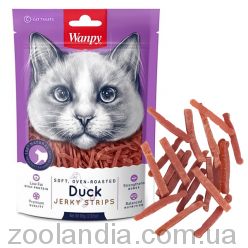 Wanpy (Ванпи) Soft Duck Jerky Strips - Лакомство полоски с вяленым филе утки для кошек