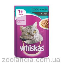 Whiskas (Віскас) вологий корм для кішок з кроликом у соусі, (пауч)