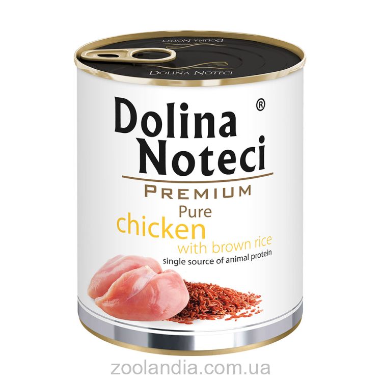 Dolina Noteci (Долина Нотечи) Premium Pure Chicken - Влажный корм для собак при пищевой аллергии (курица и коричневый рис)