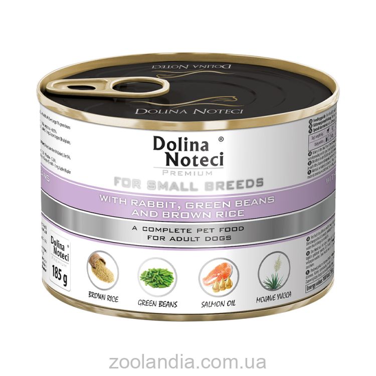 Dolina Noteci (Долина Нотечи) Premium Rabbit - Влажный корм для собак мелких пород (кролик, фасоль и коричневый рис)
