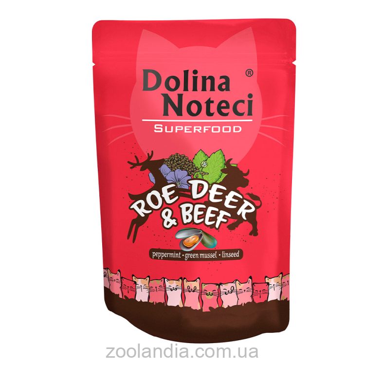 Dolina Noteci (Долина Нотечи) Superfood Cat - Влажный корм для кошек (косуля и говядина)