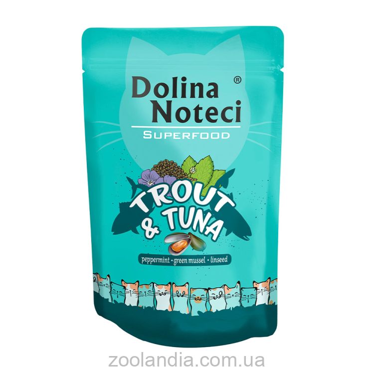 Dolina Noteci (Долина Нотечи) Superfood Cat - Влажный корм для кошек (форель и тунец)