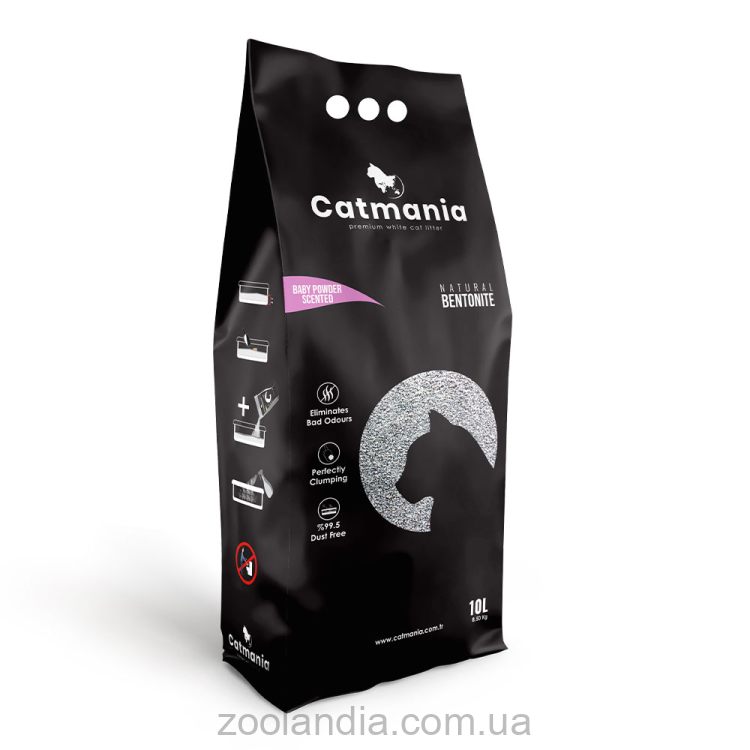 Catmania (Кэтмания) Baby Powder - Бентонитовый наполнитель детская присыпка для кошачьего туалета