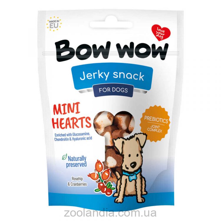 Mera (Мера) Bow WOW - Ласощі для собак Міні-сердечка, 80 г