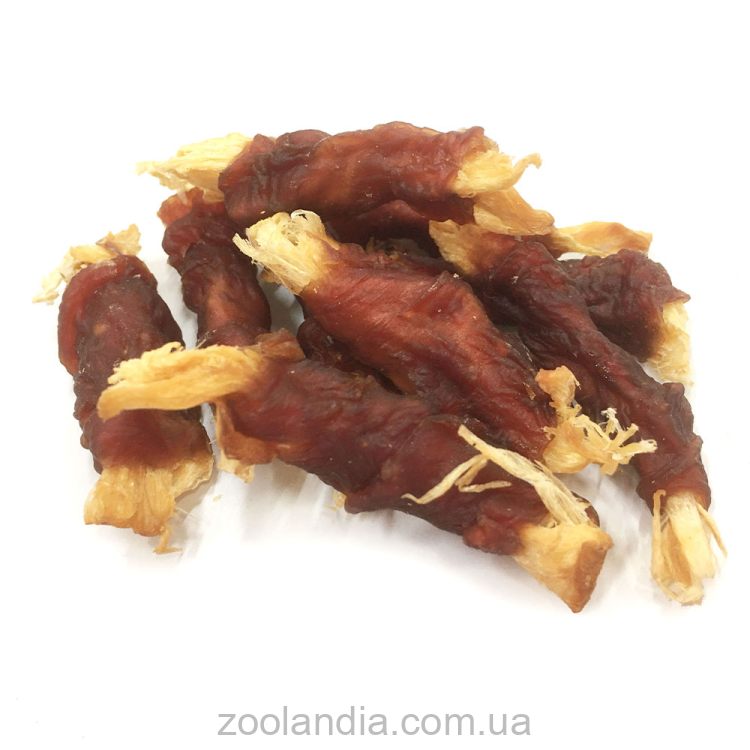 Селянські Смаколики Лакомство для собак кусочки минтая с уткой