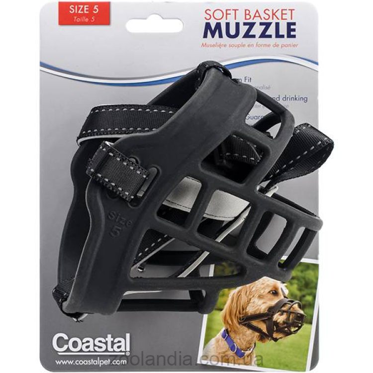 Coastal Soft Basket Muzzle Костал Софт Баскет Мазл намордник для собак, силикон