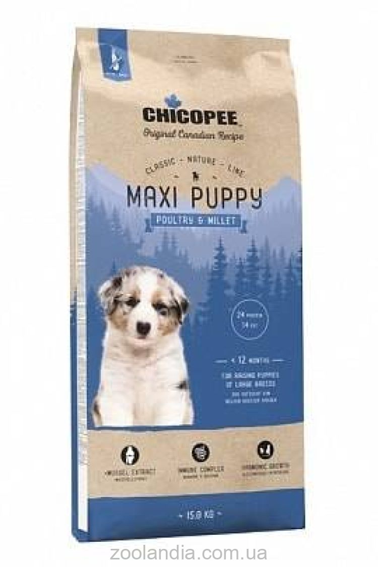 Chicopee (Чикопи) CNL Maxi Puppy Poultry &Millet – корм для щенков крупных пород (с птицей и просом)
