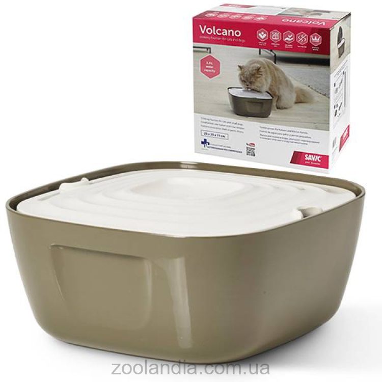 Savic Volcano Drinking Fountain Вулкан автоматический фонтан поилка для собак и котов, 2,5л