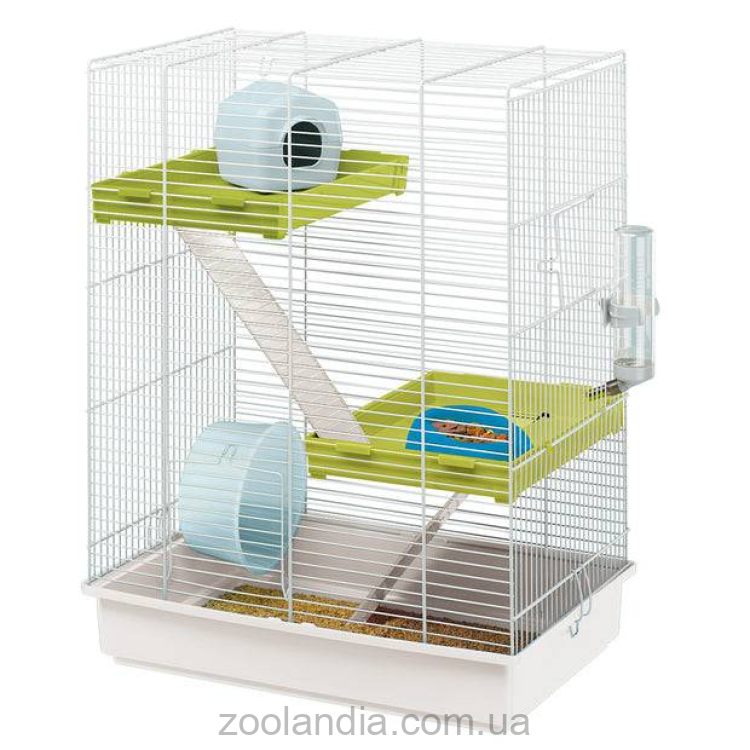 Ferplast (Ферпласт) Cage Hamster Tris White клетка для средних грызунов, 46x29x58 см (белый металл)