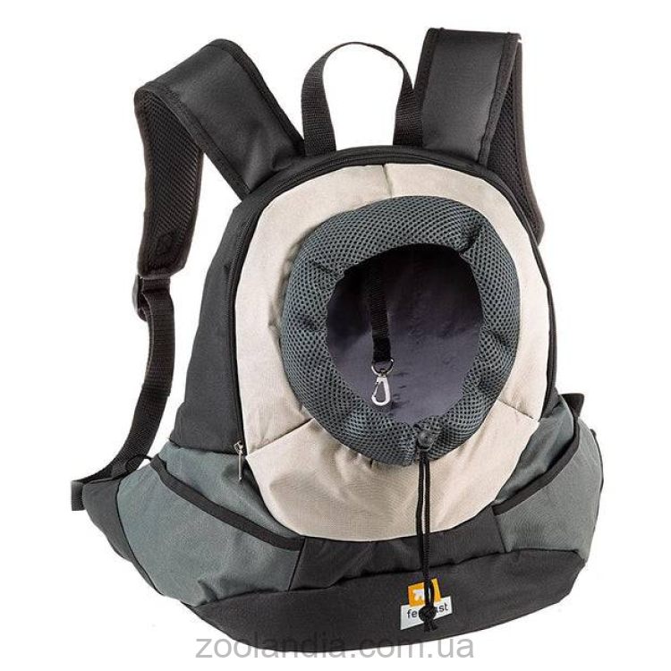 Ferplast (Ферпласт) Kangoo SM Grey Backpack рюкзак-переноска для собак мелких пород, 37x16x36,5 см (серый)