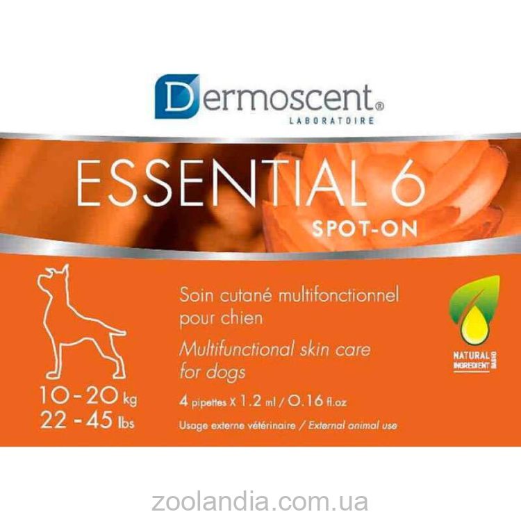 Dermoscent (Дермосент) Essential 6 spot-on - Средство по уходу за кожей и шерстью собак 10-20кг