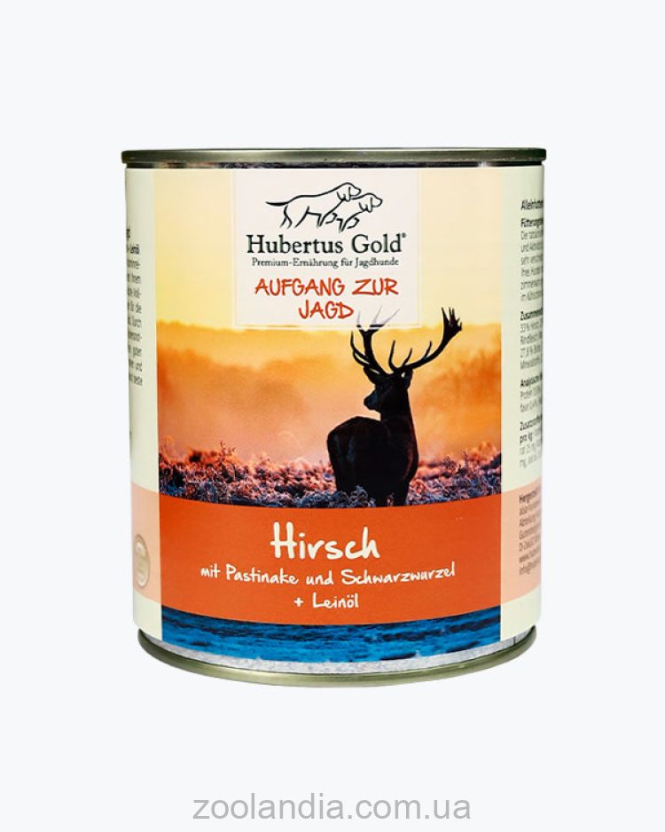 Hubertus Gold (Хубертус Голд) Консервированный корм для собак (оленина с пастернаком и черным корнем)
