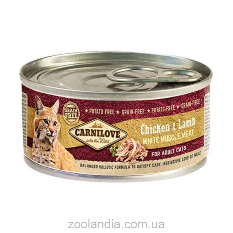 Carnilove Chicken &Lamb Cat Adult консервы для кошек с курицей и ягненком