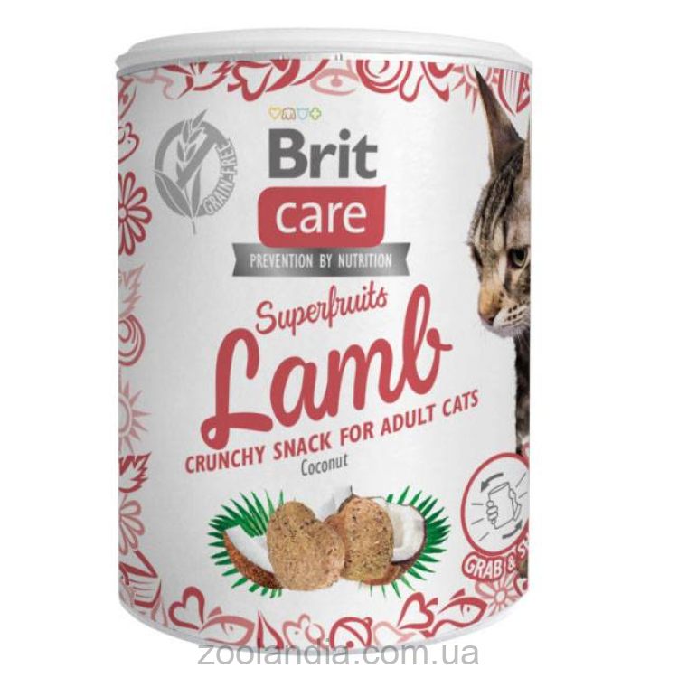 Brit Care (Брит Кеа) Cat Snack Superfruits Lamb - беззерновое лакомства для кошек, ягненок