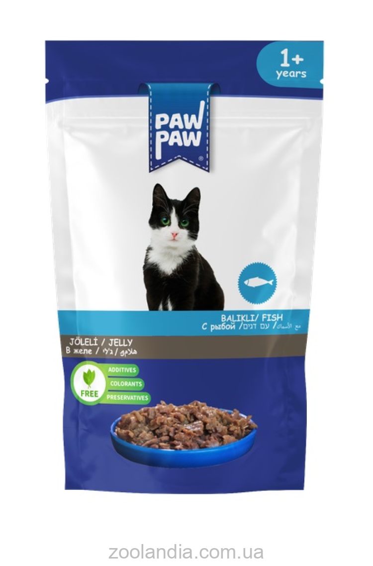 Pawpaw (Паупау) Cat - Влажный корм для котов со вкусом рыбы