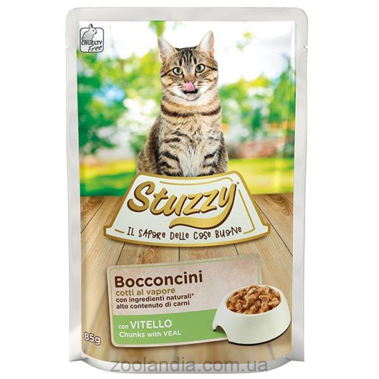 Stuzzy Cat Veal ТЕЛЯТИНА в соусе влажный корм для кошек, пауч, 85г