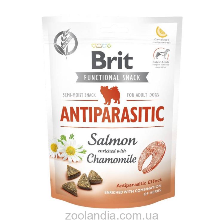 Brit Care (Брит Кеа) Puppy Functional Snack Antiparasitic Salmon - Функциональные беззерновые лакомства для собак с антипаразитарным эффектом, с лососем