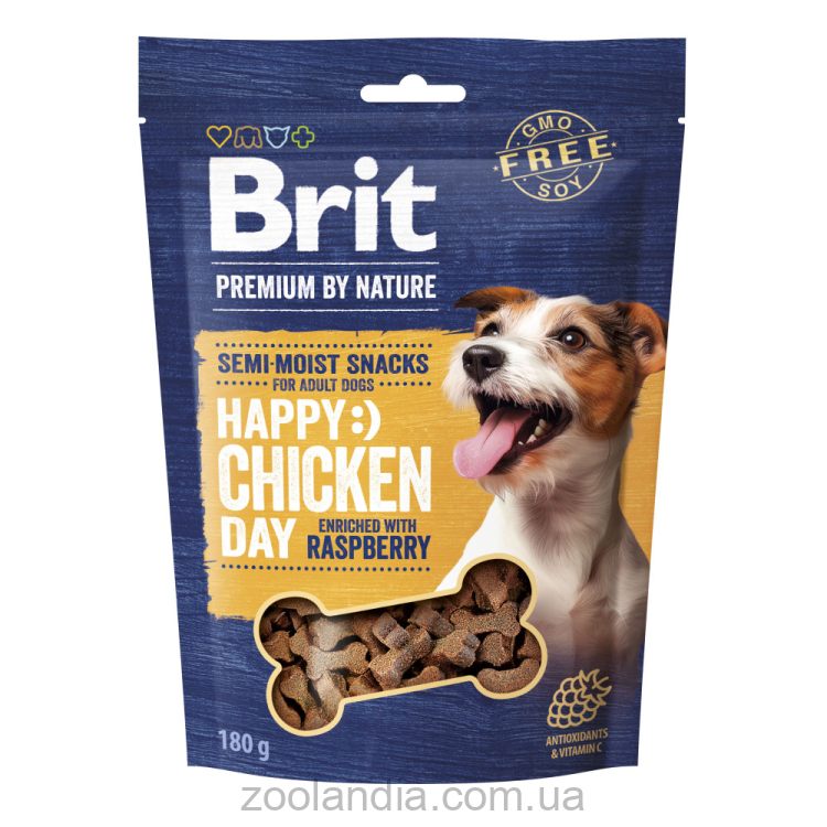 Brit Premium (Брит Премиум) Semi-moist Snacks Chicken with Raspberry - Лакомства полувлажные для собак с курицей и малиной