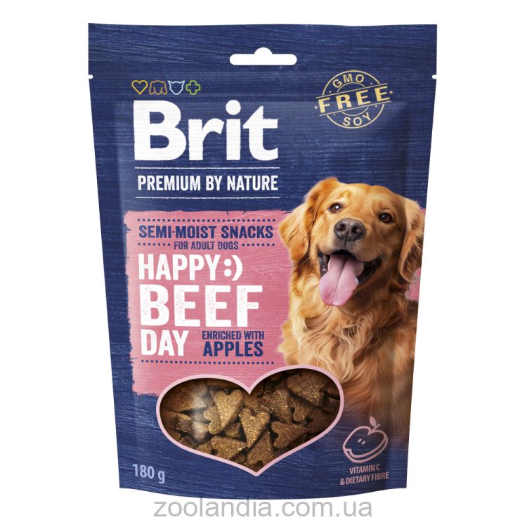 Brit Premium (Брит Преміум) Semi-moist Snacks Beef with Apples - Ласощі напіввологі для собак з яловичиною та яблуками
