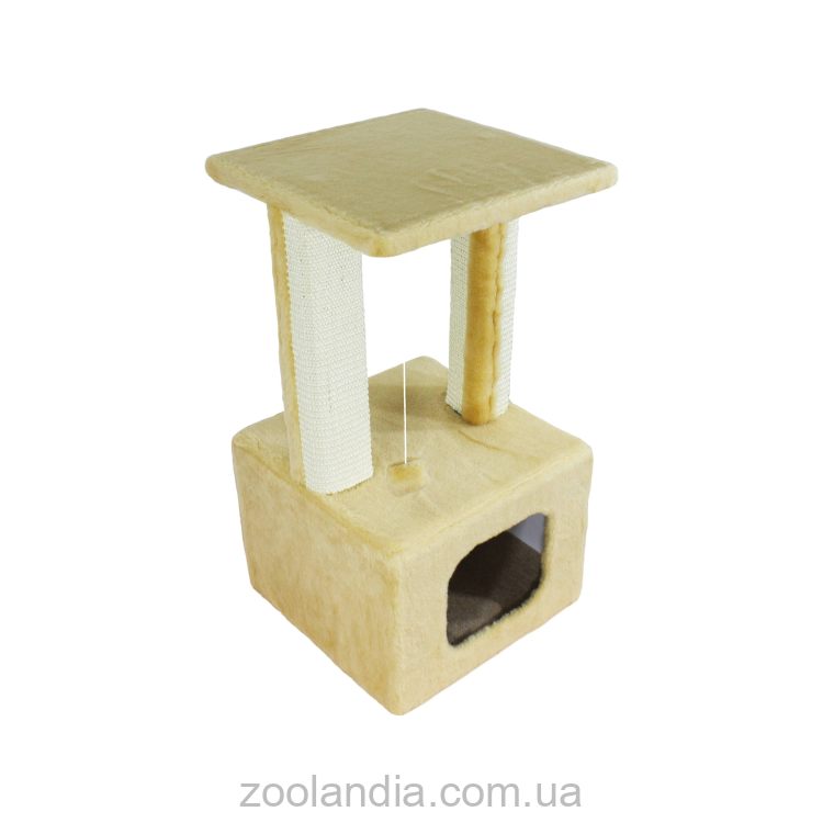 Lucky Pet (Лаки Пет) Грот Люкс - Когтеточка-домик с платформой, мех