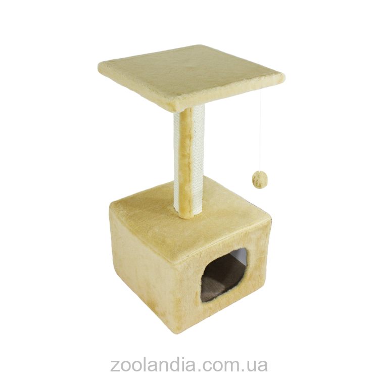 Lucky Pet (Лаки Пет) Грот - Когтеточка-домик с платформой, мех