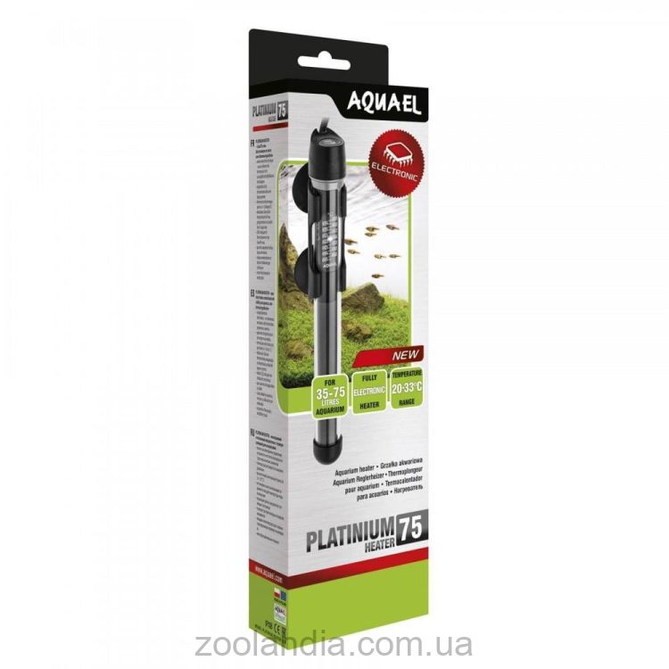 AquaEL (АкваЭль) Platinum Heater 75 - Обогреватель с электронным термостатом