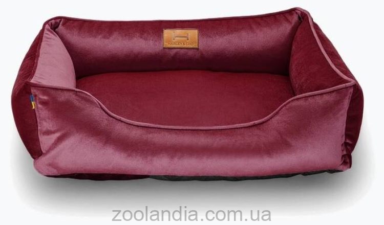 Harley & Cho (Харли энд Чо) Dreamer Wine Velour лежак для кошек и собак (бордо)