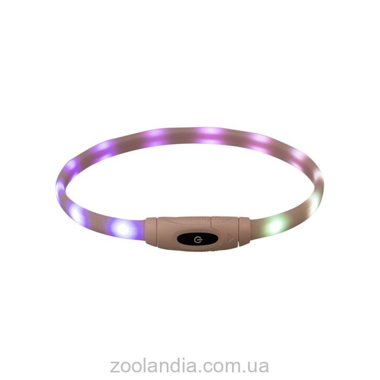 Trixie (Трикси) Flash Light Ring USB - Разноцветный светящийся ошейник для собак